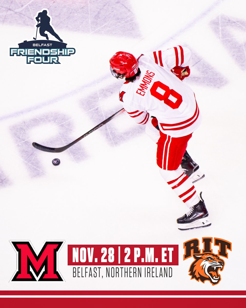 🗓️ The schedule is set. Miami to open against RIT in the Friendship Four!

🔗 RELEASE: miamiredhawks.com/news/2025/8/8/…

#RiseUpRedHawks