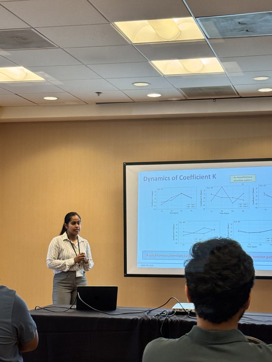 Kumushini Thennakoon (@kumushinit) on Twitter photo Today I had the opportunity to present our research paper, "Beyond Gaze Overlap: Analyzing Joint Visual Attention Dynamics Using Egocentric Data" at the IEEE IRI 2025.
Thanks to my advisor <a href="/OpenMaze/">Sampath Jayarathna</a> and co-authors
<a href="/Yasasi_Abey/">Yasasi</a> <a href="/mahanama94/">Bhanuka Mahanama</a> <a href="/vikas_daveb/">Vikas G Ashok</a>
<a href="/NirdsLab/">nirds-lab</a> <a href="/WebSciDL/">WS-DL Group, ODU CS</a> Today I had the opportunity to present our research paper, "Beyond Gaze Overlap: Analyzing Joint Visual Attention Dynamics Using Egocentric Data" at the IEEE IRI 2025.
Thanks to my advisor <a href="/OpenMaze/">Sampath Jayarathna</a> and co-authors
<a href="/Yasasi_Abey/">Yasasi</a> <a href="/mahanama94/">Bhanuka Mahanama</a> <a href="/vikas_daveb/">Vikas G Ashok</a>
<a href="/NirdsLab/">nirds-lab</a> <a href="/WebSciDL/">WS-DL Group, ODU CS</a>
