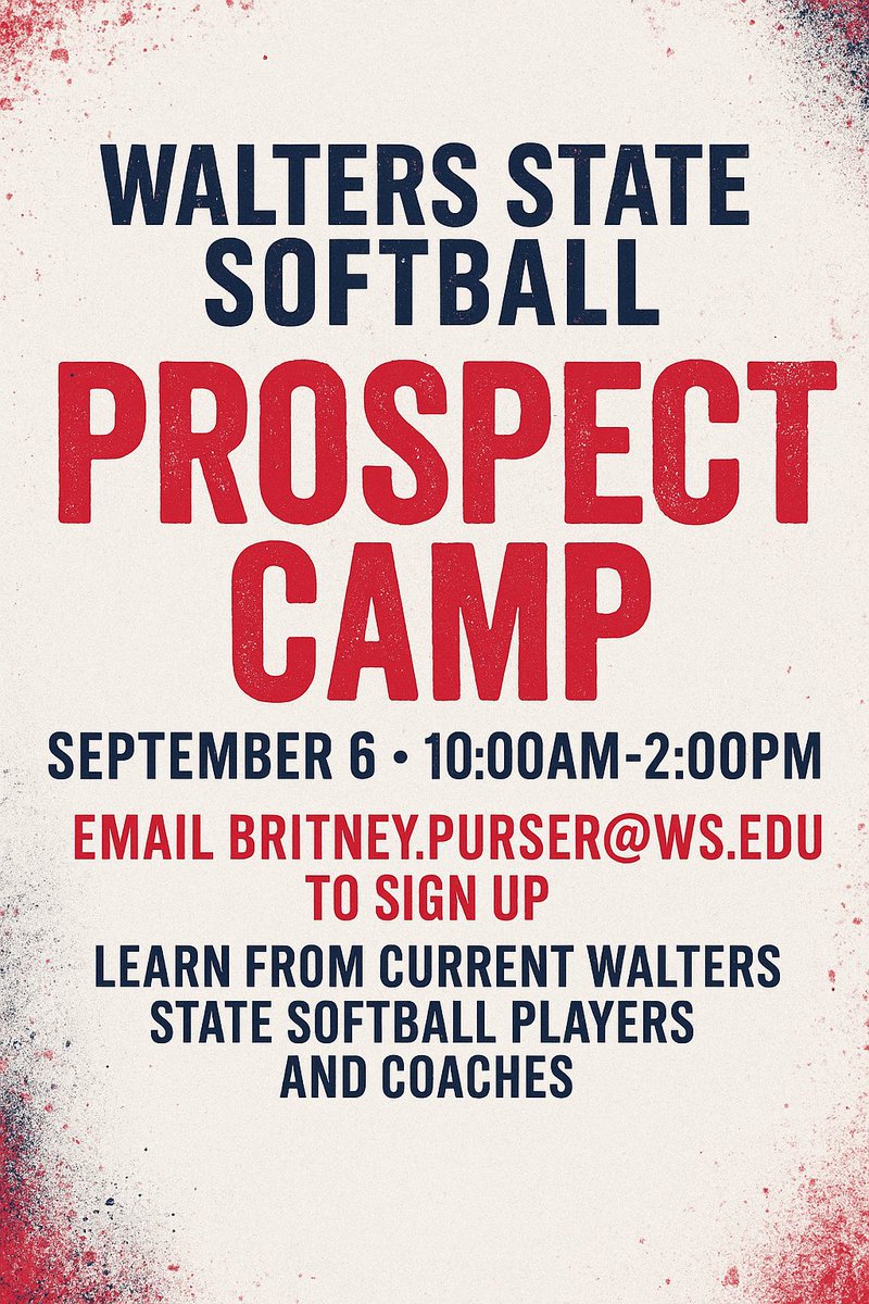 Britney Purser (@britneypurser) on Twitter photo 🚨We had so much fun this past weekend that we decided to do it again next month🚨
Come out and get recruited!
2026’s, 2027s, and more!
Coming from Out of State? Ask about our “Out of State Discount”!
Think you have what it takes to play at <a href="/WSCCsoftball/">WaltersStSoftball</a>? Let’s see it! 🙌🏻 🚨We had so much fun this past weekend that we decided to do it again next month🚨
Come out and get recruited!
2026’s, 2027s, and more!
Coming from Out of State? Ask about our “Out of State Discount”!
Think you have what it takes to play at <a href="/WSCCsoftball/">WaltersStSoftball</a>? Let’s see it! 🙌🏻
