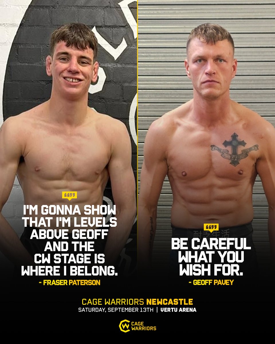 Some Bad Blood Boiling for Their Debuts 😳🩸

Fraser Paterson and Geoff Pavey settle the score on September 13th at #CW193 Newcastle!