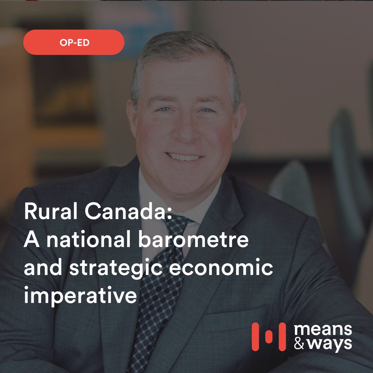 "If more Canadians understood rural Canada’s critical role in creating solutions for economic uncertainty, they would insist that their political leaders spend more time legislating for its wellbeing. Because rural communities are a barometer of Canada’s future prosperity,"
