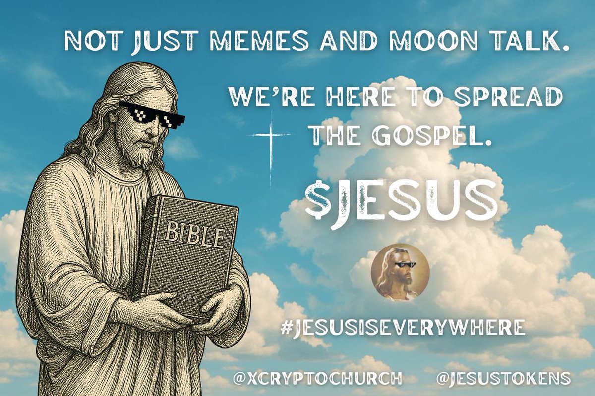 BRIAN (@iamuser39) on Twitter photo Jesus is everywhere, and your journey with Him is only just beginning.
$JESUS <a href="/jesustokens/">$JESUS π</a> <a href="/xCryptoChurch/">Crypto Church π</a> Jesus is everywhere, and your journey with Him is only just beginning.
$JESUS <a href="/jesustokens/">$JESUS π</a> <a href="/xCryptoChurch/">Crypto Church π</a>