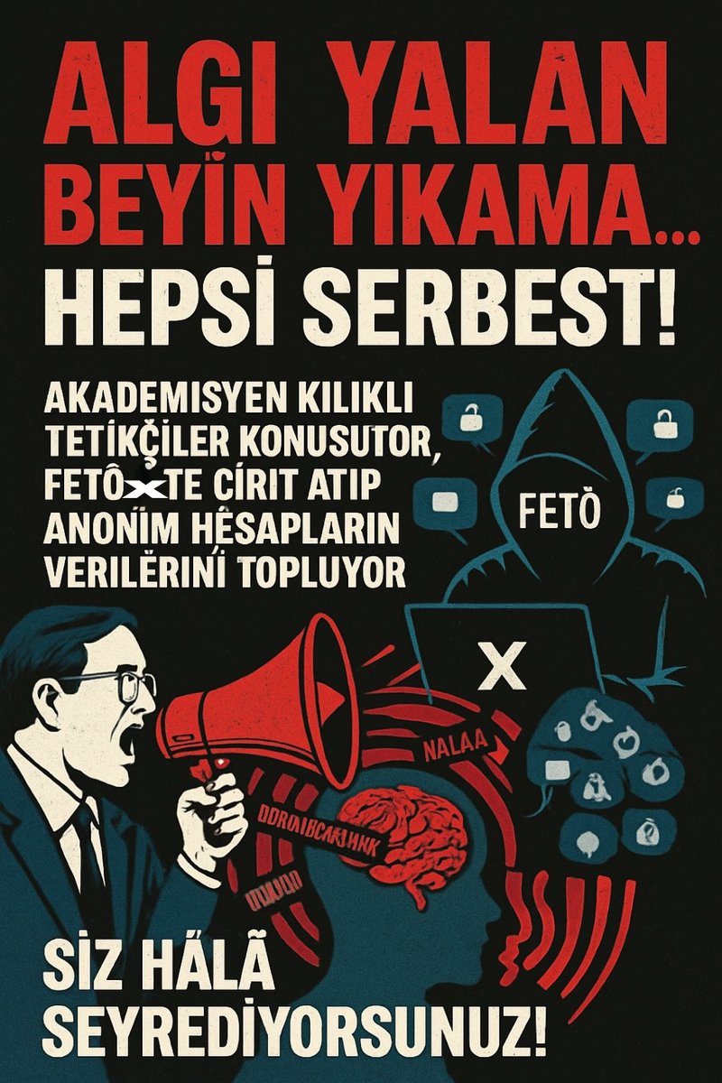 "Algı, yalan, beyin yıkama… Hepsi serbest! Akademisyen v.b kılıklı tetikçiler konuşuyor,"

 FETÖ X’te cirit atıp anonim hesapların verilerini topluyor. Siz hâlâ seyrediyorsunuz!"
Göz göre göre 

#GalatasarayTSL #GFKvGS #GazzeyeİnsaniKoridor #yangın