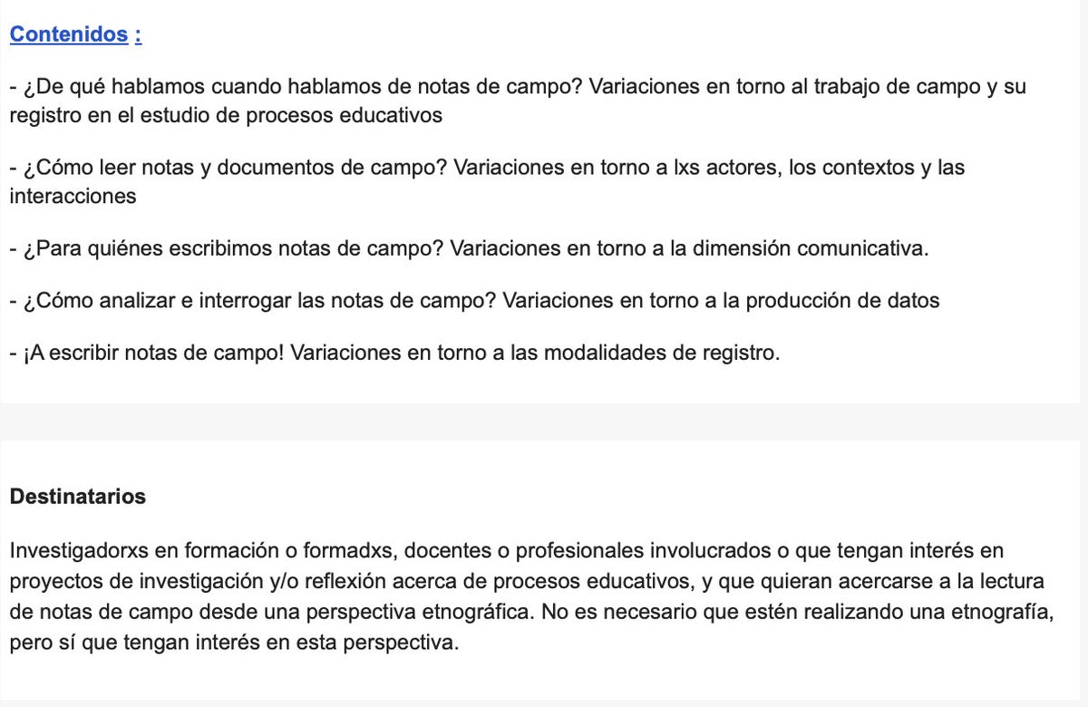 📚Curso virtual recomendado.
Un espacio para repensar cómo observamos, registramos y producimos conocimiento desde el trabajo de campo.

🗓️ Fecha 01 de septiembre | 💻 Modalidad virtual | 🎯 Cupos limitados.
Más info 👉🏻 ides.org.ar