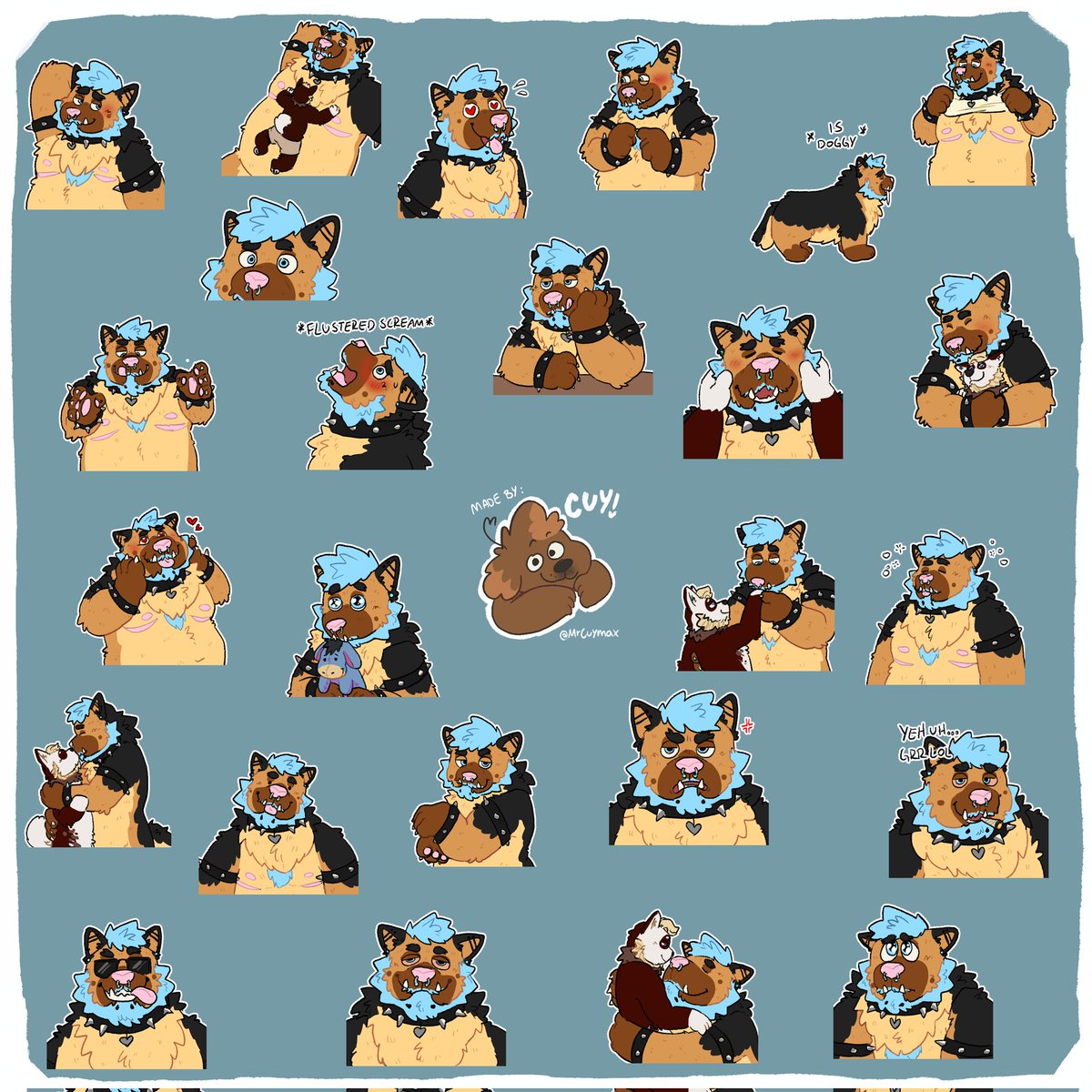 Sticker pack for <a href="/KillerK990/">Soft Himbo Cowboy</a> 
This was the biggest commission I have ever done and I'm so happy with the result,, thankees!!