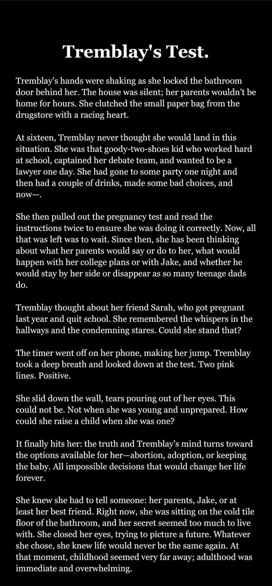 This is a short book written ✍️ about the Tremblay Prenancy test 

Kindly read through it. There is more to it ......

#authors #Romance #Test #books