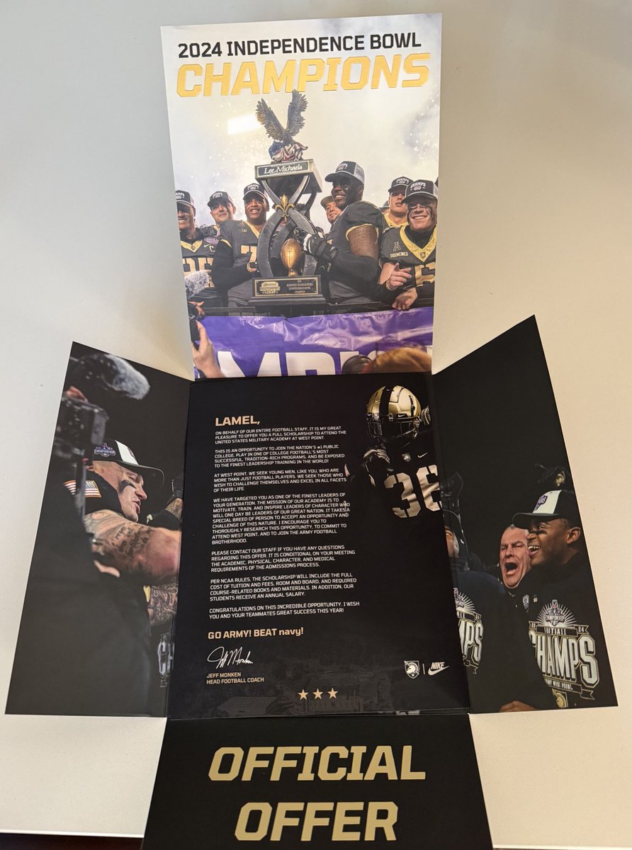 Lamel Swanson (@lamelswanson) on Twitter photo Blessed to receive an official offer from ARMY! #GoArmy <a href="/ArmyWP_Football/">Army Football</a> <a href="/CoachJeffMonken/">Jeff Monken</a> <a href="/CoachJuice17/">Coach Juice</a> <a href="/ocrobbyjones/">Robby Jones</a> <a href="/CoachHodge29/">Stephen Hodge</a> <a href="/RecruitAledo/">Recruit Aledo</a> <a href="/TXTopTalent/">TX TOP TALENT</a> <a href="/dctf/">Dave Campbell's — TexasFootball.com</a> <a href="/Recruit_DFW/">RecruitDFW</a> <a href="/TXRecruits/">Texas Recruits</a> Blessed to receive an official offer from ARMY! #GoArmy <a href="/ArmyWP_Football/">Army Football</a> <a href="/CoachJeffMonken/">Jeff Monken</a> <a href="/CoachJuice17/">Coach Juice</a> <a href="/ocrobbyjones/">Robby Jones</a> <a href="/CoachHodge29/">Stephen Hodge</a> <a href="/RecruitAledo/">Recruit Aledo</a> <a href="/TXTopTalent/">TX TOP TALENT</a> <a href="/dctf/">Dave Campbell's — TexasFootball.com</a> <a href="/Recruit_DFW/">RecruitDFW</a> <a href="/TXRecruits/">Texas Recruits</a>
