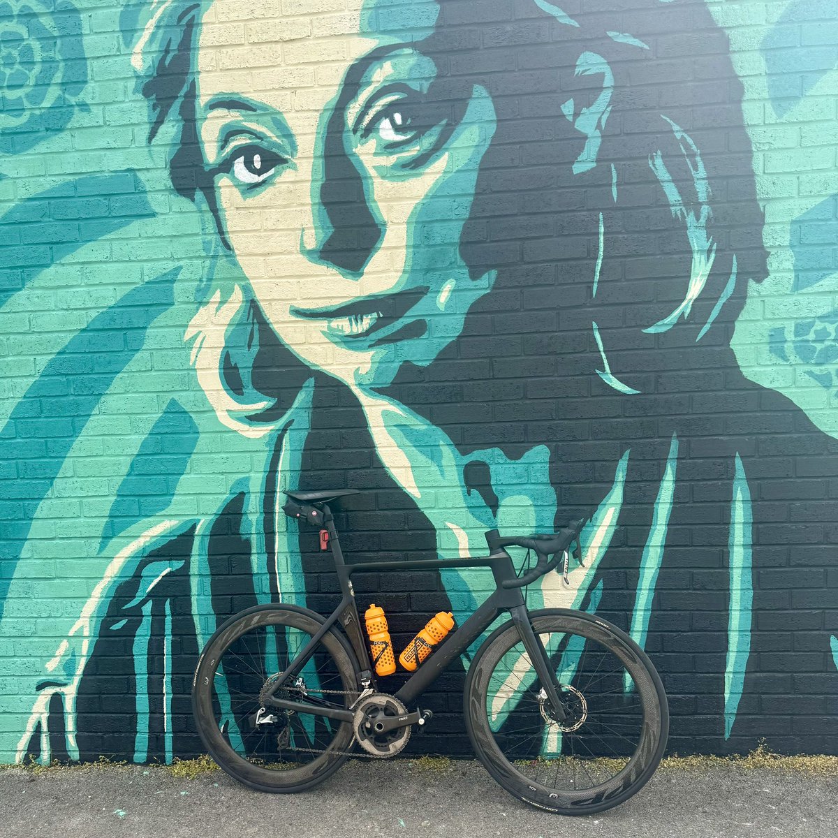 Two wheels, one Mantel-piece 🚴‍♂️📓 #hilarymantel #cycling #myveloskin