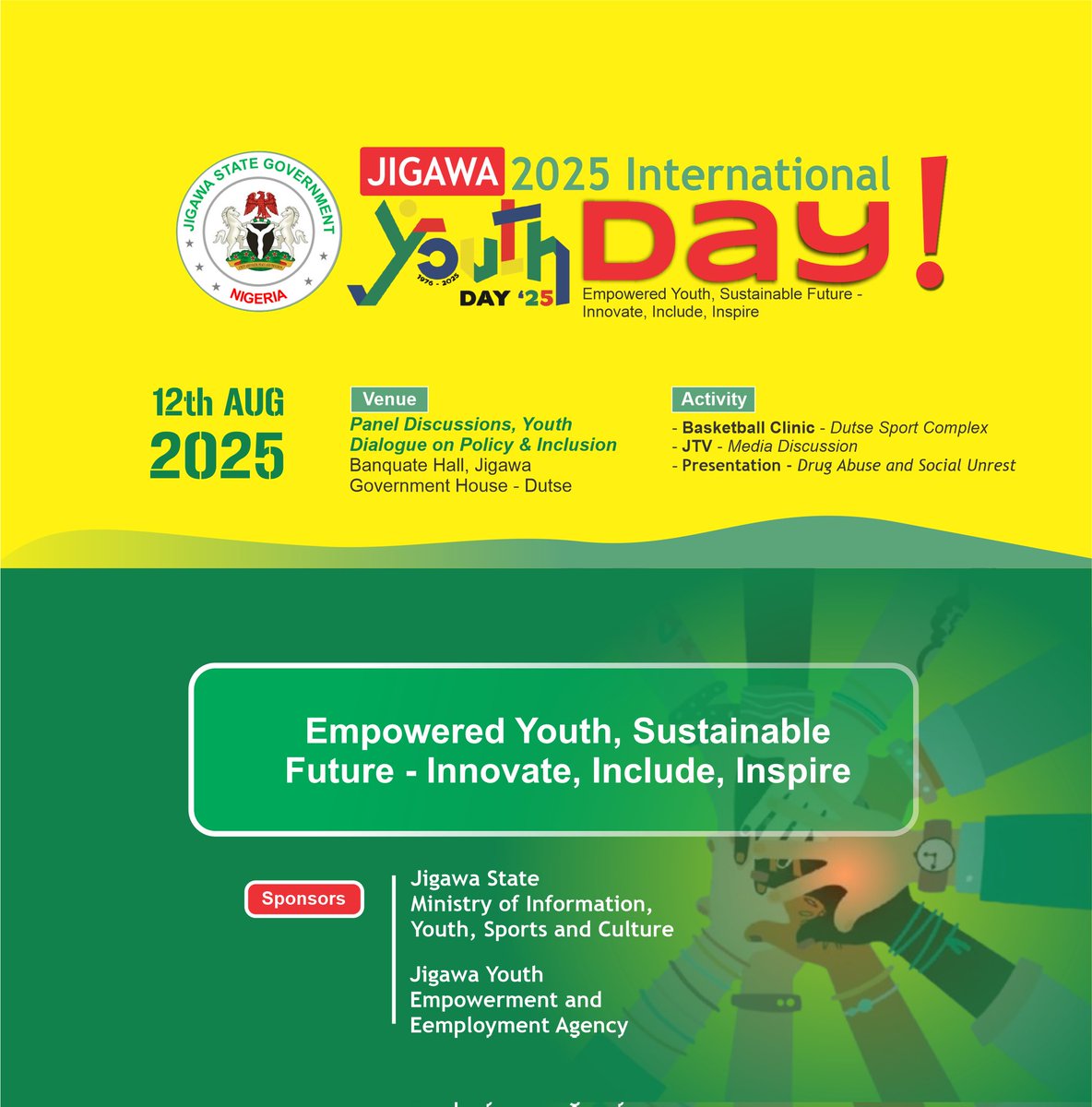 awesome_h's tweet image. JIGAWA 2025 INTERNATIONAL YOUTH DAY #InternationalYouthDay #YouthDay2025 #youthdevelopment #YouthLeadership #youthempowerment