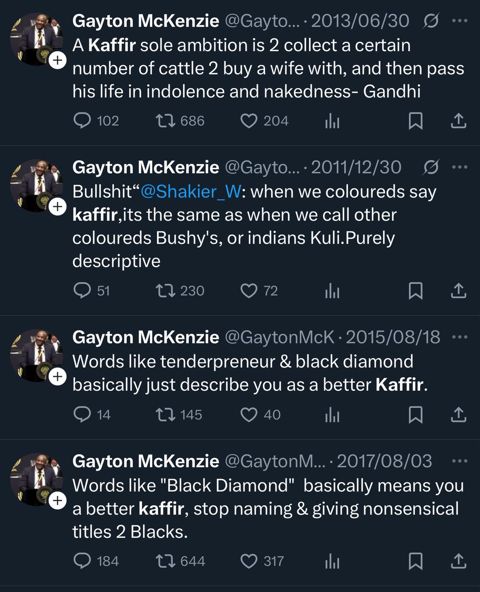 ๐ Jenna_๐ฟ๐ฆ ๐ต๐ธ ๐ท๐บ (@jenna_original2) on Twitter photo Gayton must be investigated for hate speech even if it from 2013. <a href="/SAHRC/">Human Rights</a> please act against Gayton for using the K word.
Even if he is a Minister, he must be held accountable. Gayton must be investigated for hate speech even if it from 2013. <a href="/SAHRC/">Human Rights</a> please act against Gayton for using the K word.
Even if he is a Minister, he must be held accountable.