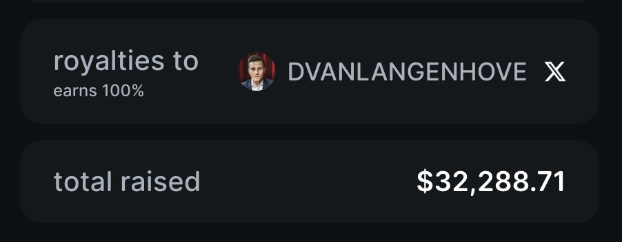 Thank you to everyone who supports $DRIES at <a href="/BagsApp/">BAGS</a>. The platform owner <a href="/finnbags/">FINN</a> is apparently a free speech activist. I don't think there has been a more insane attack on freedom of speech than here in Belgium, where young, innocent people are given jail sentences for memes.