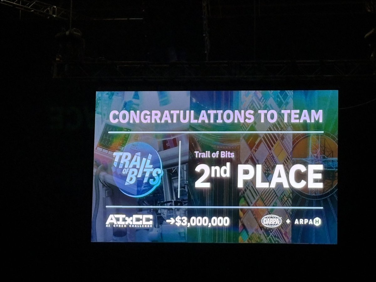 jeremycec's tweet image. Congrats @trailofbits in the #AIxCC challenge