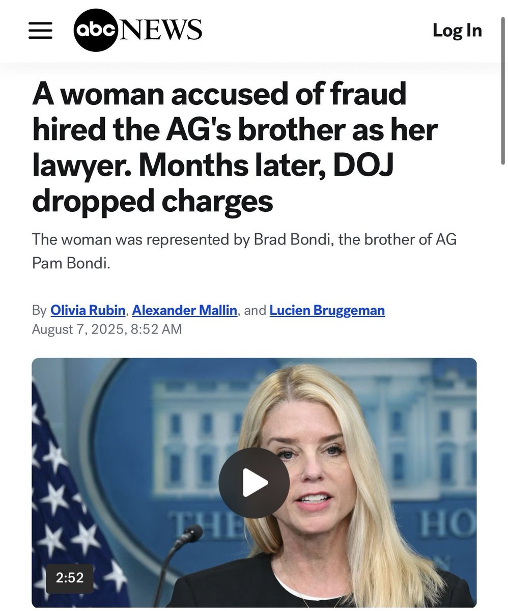 The woman is disgraced former Central Florida GOP Rep. Carolina Amesty.

Corruption on full public display. 
abcnews.go.com/US/woman-accus…