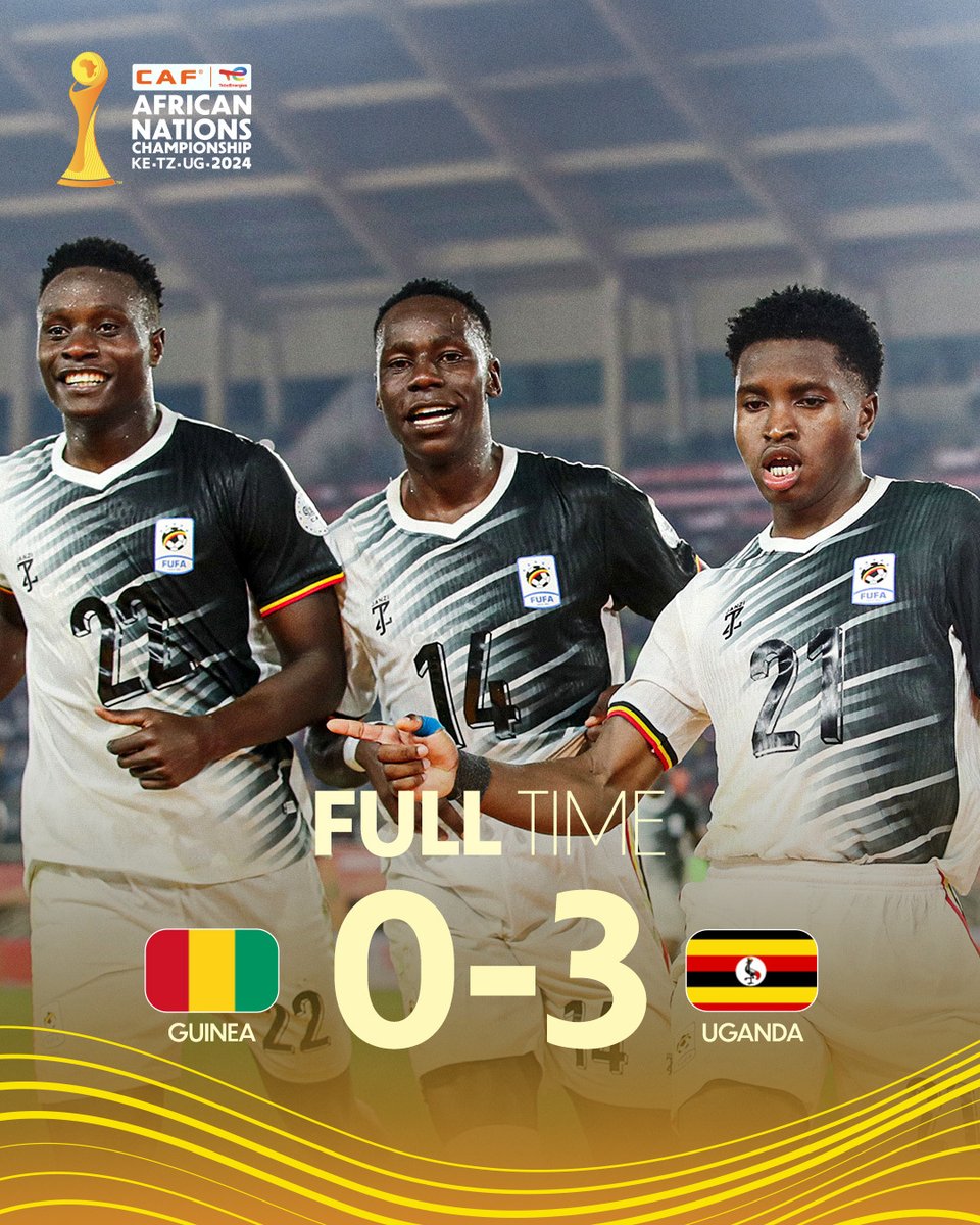 Goals from Mpande, Okello &amp; Ahimbisibwe grant Uganda the 3 points. 🔥

Purchase your #TotalEnergiesCHAN2024 tickets here 👉 shorturl.at/E7jlZ