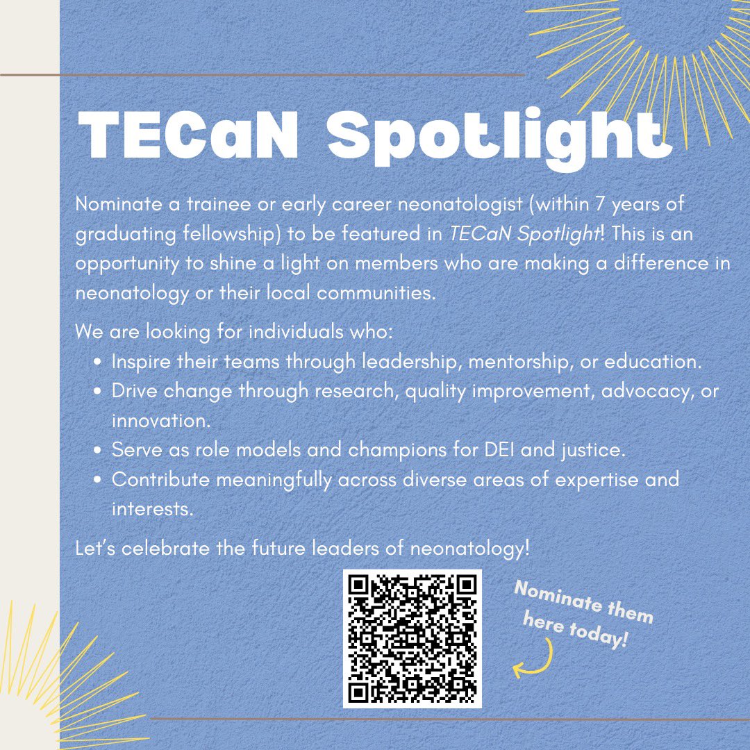 🌟TECaN Spotlight: Dr. Devlynne Sasha Ondusko

She is leading change through her work in health equity, mentorship, and education. Her research delves into systemic disparities, focusing on race, rurality &amp; language barriers.
Her work is transforming care for NICU families👏👏👏