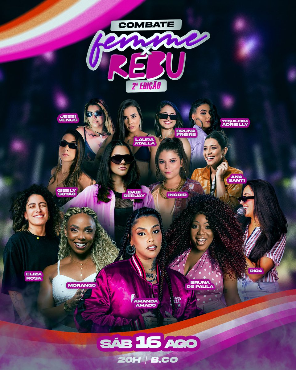 ⚠️ ALÔ, RJ!

Line-up de PESO pique festival? TEMOS! 😅🔥

Dia 16 de agosto, convidamos as artistas mais gatas e talentosas dessa cidade pra comemorar o Mês da Visibilidade Lésbica junto com a gente 👩🏼‍❤️‍💋‍👩🏽

Serão 10h de evento e muita história pra contar! ✨