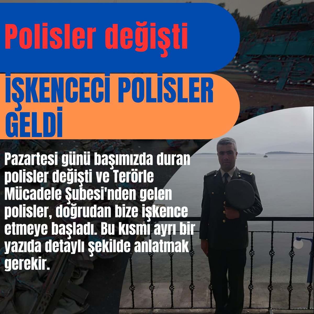✌ Fatma Aksoy 🇹🇷 (@miyakontesss) on Twitter photo 15 Temmuz gecesi Kara Harp Okulu’nda kursiyer subaydım. Darbe gecesi hiçbir şeyden haberimiz yoktu. Helikoptere zorla bindirildim. Ertesi sabah polise sığındık, ifade verdik. Pazartesi günü işkence başladı. Gerisi cezaevi…
<a href="/meraldanis/">Meral Danış Beştaş</a>
KursiyerTeğmen PolataAdalet 15 Temmuz gecesi Kara Harp Okulu’nda kursiyer subaydım. Darbe gecesi hiçbir şeyden haberimiz yoktu. Helikoptere zorla bindirildim. Ertesi sabah polise sığındık, ifade verdik. Pazartesi günü işkence başladı. Gerisi cezaevi…
<a href="/meraldanis/">Meral Danış Beştaş</a>
KursiyerTeğmen PolataAdalet