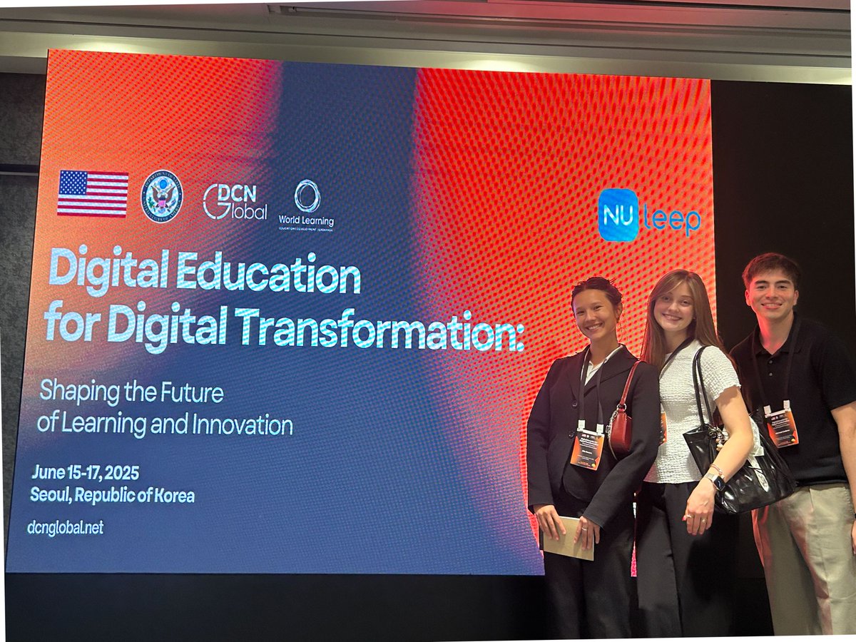FSUWertheim's tweet photo. #FSUBiz students Ella Owens &amp; Olivia Leichter, with grad student Michael Cedeno, traveled to Seoul for the Digital Education for Digital Transformation conference after meeting through a Florida State University Undergraduate Research Opportunity Program. https://t.co/NCHymvGvzU https://t.co/I3ai72j0zx