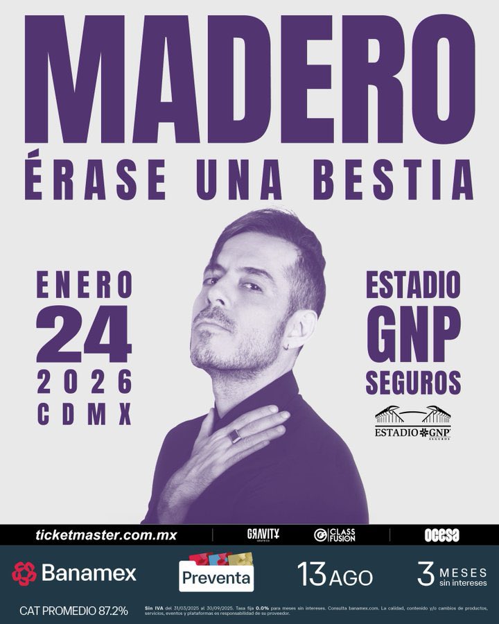 Ticket el Hámster 🐹 (@ticketelhamster) on Twitter photo 🚨¡José Madero llega al Estadio GNP Seguros este 24 de enero!
🎫Preventa Banamex 13 de agosto
🎫Venta General 14 de agosto
#Josemadero #tickethamster <a href="/ocesa_total/">Ocesa Total</a> 🚨¡José Madero llega al Estadio GNP Seguros este 24 de enero!
🎫Preventa Banamex 13 de agosto
🎫Venta General 14 de agosto
#Josemadero #tickethamster <a href="/ocesa_total/">Ocesa Total</a>