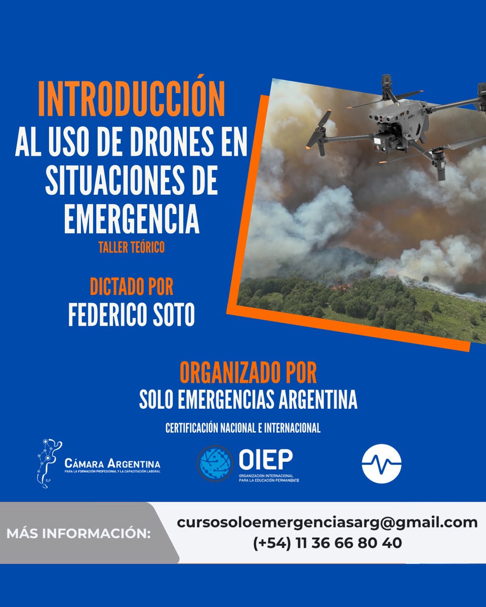 Me sumo a las tendencias de Drone, pero para recordarles que la semana que viene voy a estar dando este Taller de uso de Drones, RPA, en emergencias, sumate!! no quedan muchas vacantes!! 😆
#Drone #RPA #RPAS #Anac