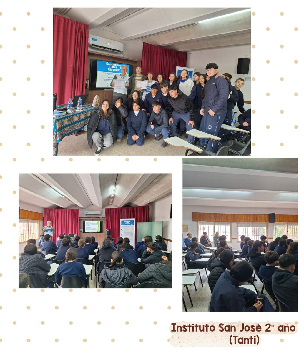 ConcientizarPP's tweet image. #CPP2025 Gacetilla de Prensa N° 13
Se comunica que el día 7 de agosto de 2025 la ONG ha brindado una charla de concientización al curso de 2° año en el Instituto San José de la localidad de Tanti.
Compartimos imágenes de tan grato y generoso espacio dedicado a la prevención.