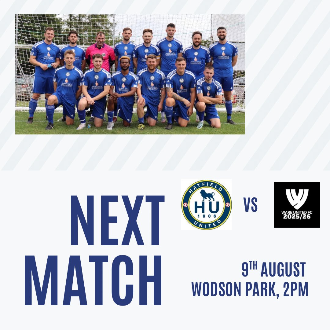Tomorrow we kick off our campaign away to newly formed <a href="/WareUtdFC/">Ware Utd FC</a> 
Come over and support the boys as we look for 3 points in the opener ⚽️💙💙