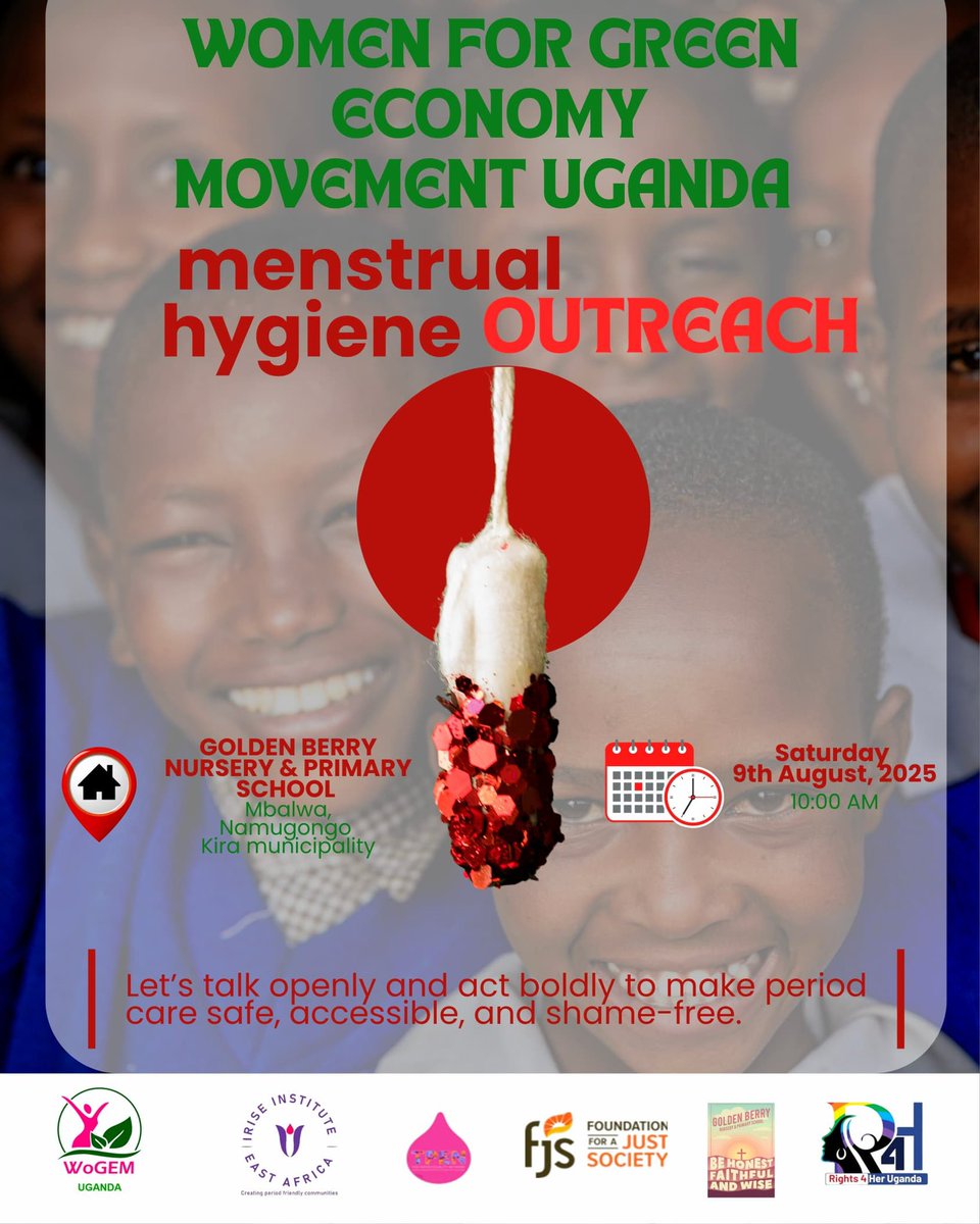 Tomorrow <a href="/WogemU/">Women for Green Economy Movement Uganda</a> in partnership with <a href="/IriseEastAfrica/">Irise Institute East Africa</a>  will carry out an outreach in #School  training young girls and boys on how to make and use reusable pads. #MenstrualJusticeIsClimatejustice #KeepGirlsInschool #MenstrualhygienIsaHumanRight #BreakPeriodpoverty <a href="/FJS/">FJS</a>