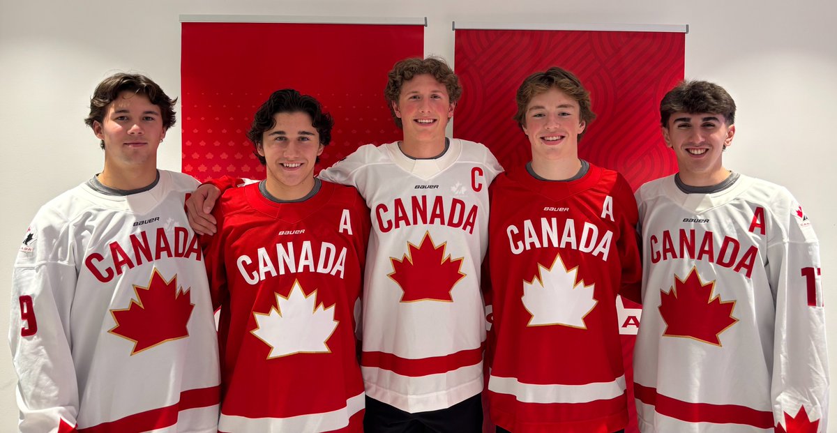 Meet the captains! / Voici nos capitaines! 🇨🇦

C: Keaton Verhoeff (<a href="/HockeyAlberta/">Hockey Alberta</a>)
A: Alessandro Di Iorio (<a href="/OHFHockey/">Ontario Hockey Federation</a>)
A: Landon DuPont (<a href="/HockeyAlberta/">Hockey Alberta</a>)
A: Daxon Rudolph (<a href="/HockeyAlberta/">Hockey Alberta</a>)
A: Adam Valentini (<a href="/OHFHockey/">Ontario Hockey Federation</a>)

#HlinkaGretzkyCup | #CoupeHlinkaGretzky