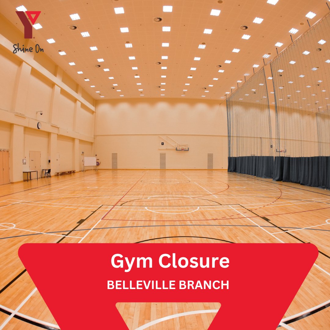 The Gymnasium at the Belleville Branch will be closed on Saturday, August 9 from 9am-12pm to accommodate Fitness Instructor Training. Thank you for your understanding.