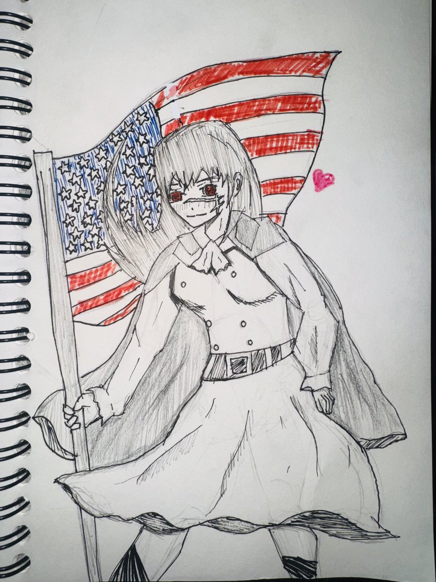Robinmask8's tweet photo. More CSM fanart
Yoru with the USA flag 🇺🇸🦅
(Yoru with her “lovely” country 💀)
#csm210 #chainsawman #chainsawmanfanart #yoru https://t.co/70NwcVa9EG