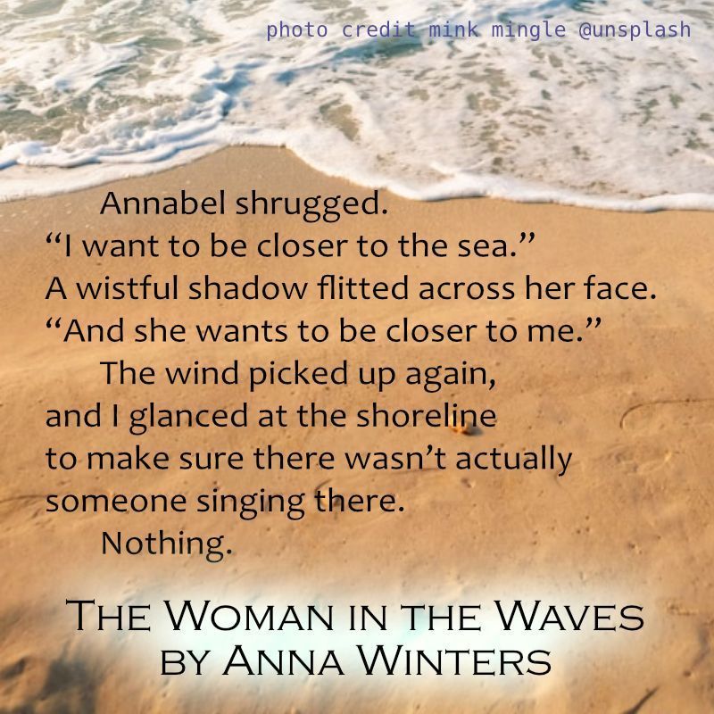 "I want to be closer to the sea." A wistful shadow flitted across her face. "And she wants to be closer to me."

The Woman in the Waves
by Anna Winters
Featured in SEA AND SAND #horroranthologies #horrorbooks #horrorcommunity

amzn.to/4jKGPGq