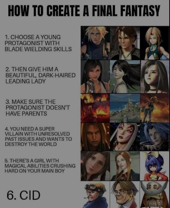 FFANTASYacc's tweet image. A pattern develops #finalfantasy #FF7 #FF8 #FF9