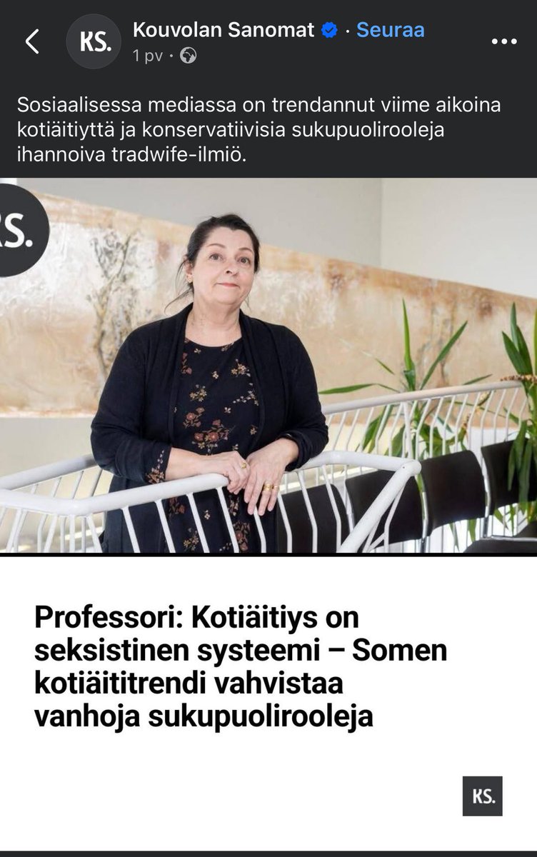 Miten  tämä ”professori” kehtaa puhua mitään näin irvokasta julkisesti? Muutenkin ihmisillä on kamala vimma saada äidit töihin ja lapset muiden hoidettaviksi, että joskus meinaa nolottaa myöntää olevansa ”vain” kotiäiti. 
T. Kuuden lapsen kotiäiti
P.s Tästä lähtien ylpeä kotiäiti