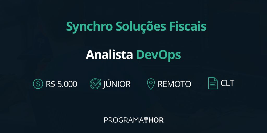 ProgramaThor's tweet image. {VAGA}
Analista DevOps
shre.ink/tXHe 

#vagati #dev #devops #java #linux #remoto