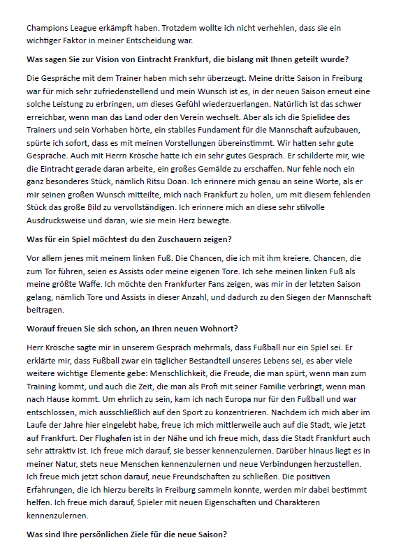 Team_Ramenman's tweet photo. Heute wurde ein Interview mit @doan_ritsu auf seinem offiziellen YT Kanal gestellt, das Einblicke in seine Zeit beim SCF, seine Träume &amp; Ziele, seine Beweggründe zum Wechsel und auch Aufschlüsse gibt, wie Dino und Maggus ihn für die #SGE überzeugten. Ich hab's mal übersetzt. https://t.co/WXhuqsofeE