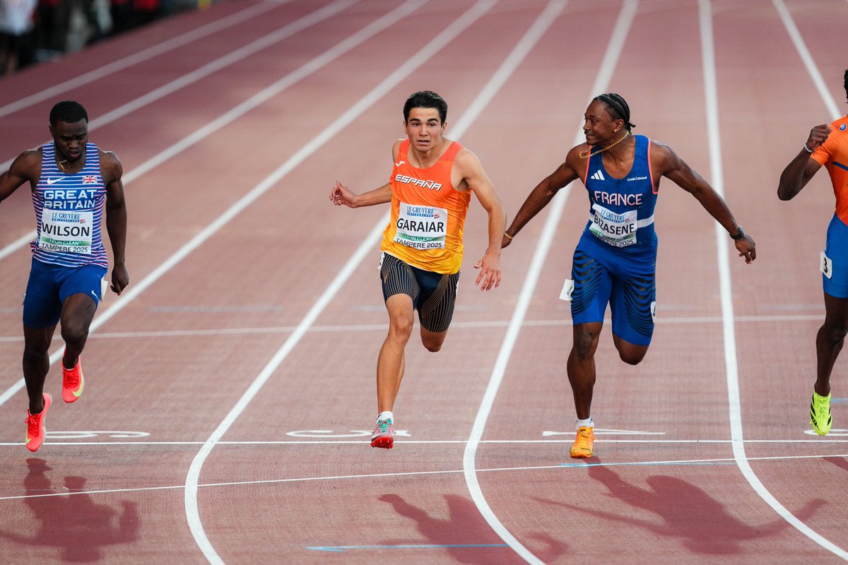 🔝 El guipuzcoano Ander Garaiar, campeón de Europa sub20 de 100 metros. Zorionak, Ander!!! 👏

📸 <a href="/atletismoRFEA/">atletismoRFEA</a>