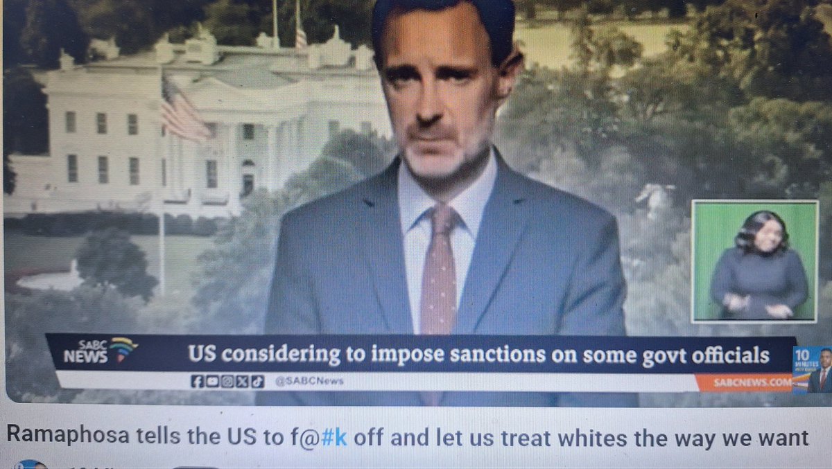 Ramaphosa tells the US to Fuck off and "let us treat whites the way we want." 
TIME FOR WHITES TO STAND UP AND FOLLOW ROB HERSOV'S CALL TO REVOLT.