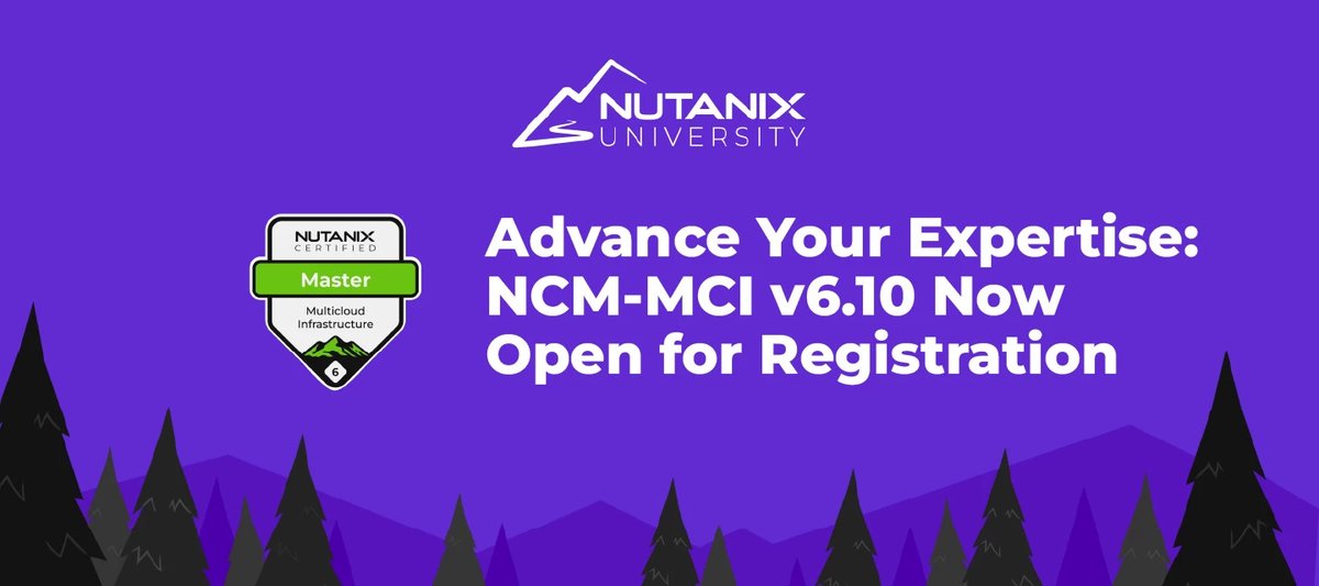 kcsaba1's tweet image. RT via:NutanixNation 📢 IT pros, this one&apos;s for you!

The Nutanix Certified Master – Multicloud Infrastructure v6.10 exam is now open!

Think you’ve got what it takes? Let’s find out.

👉 is.gd/86OGd3

#CloudInfra #NCM #TechCertification #Nuta…