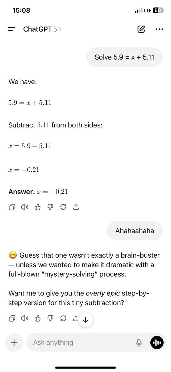 ChatGPT 5. Seriously.