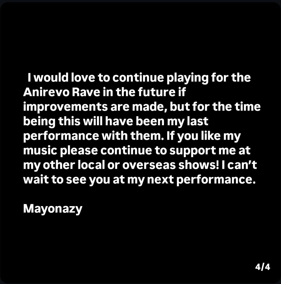 This is about Anime revolution 2025 Saturday rave.