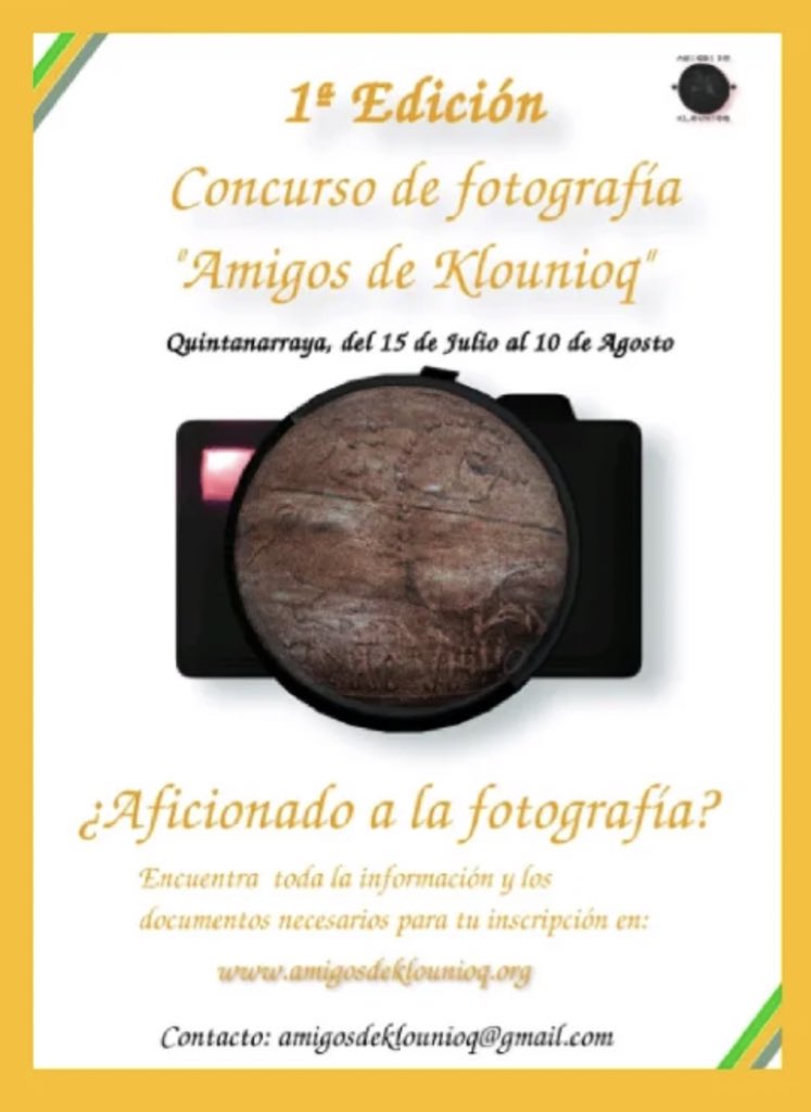 Quintanarraya's tweet image. Klounioq es la asociación que divulga nuestra historia Arévaca 🙌🏽

También nos hacen esta propuesta para aficionados a la fotografía hasta el 10 de agosto

Si queréis más info podéis contactar con ambas por medio de la web 💻 amigosdeklounioq.org
