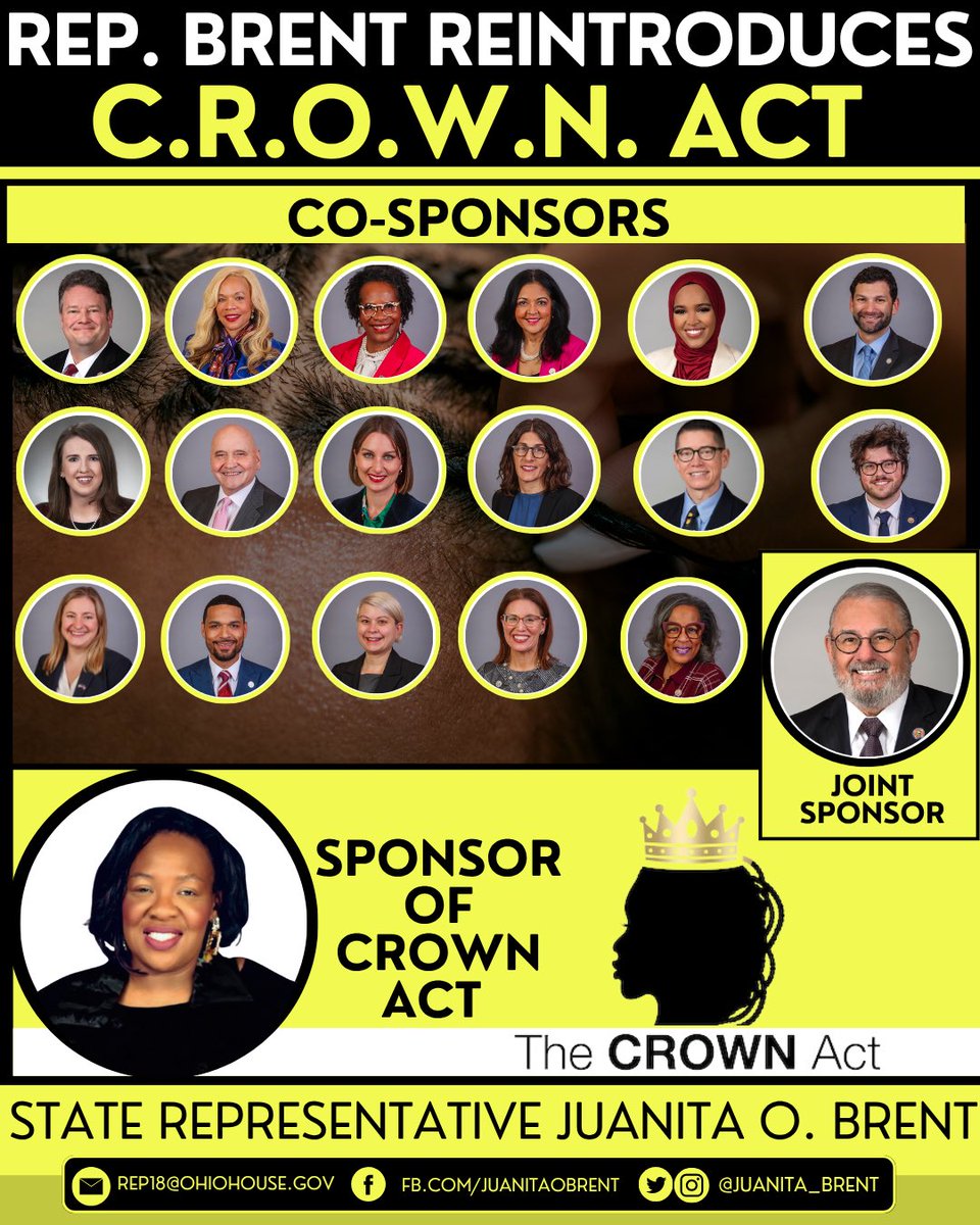 Juanita Brent (@juanita_brent) on Twitter photo 4th time introducing the CROWN Act to stop hair discrimination w/ my joint sponsor <a href="/JamieCallender/">Jamie Callender</a> Proud of the robust bipartisan support ! 4th time introducing the CROWN Act to stop hair discrimination w/ my joint sponsor <a href="/JamieCallender/">Jamie Callender</a> Proud of the robust bipartisan support !