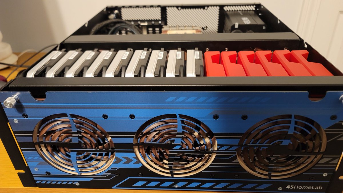 alexkidd1's tweet photo. I'm running out of space for AI projects, so prepping another 200 TB for service. Powered by @45Homelab! 😃 https://t.co/mFcjj0M06L