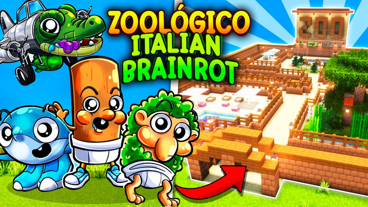 garefcraft's tweet photo. ⭐️¡NUEVO VIDEO!⭐️ 

Construí un ZOOLÓGICO de ITALIAN BRAINROT BEBÉS en MINECRAFT 🦈👟

👇LINK DEL VIDEO 👇
https://t.co/14p4uHKYe8

Me ayudarías muchísimo con un FAV 🧡 y un RT 🔁 Gracias por apoyarme https://t.co/qfOI3lspAg