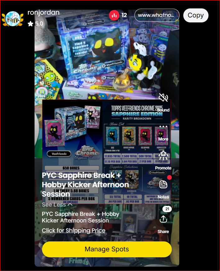 WE ARE LIIIIIIIVE -- <a href="/veefriends/">VeeFriends</a> Sapphire and Hobby Box Break BUZZ BUZZZZZZZ