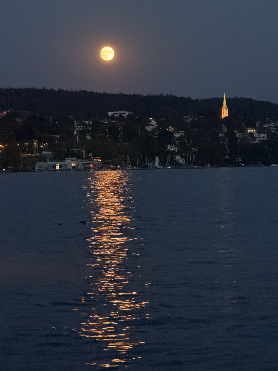 Full moon over Zurich