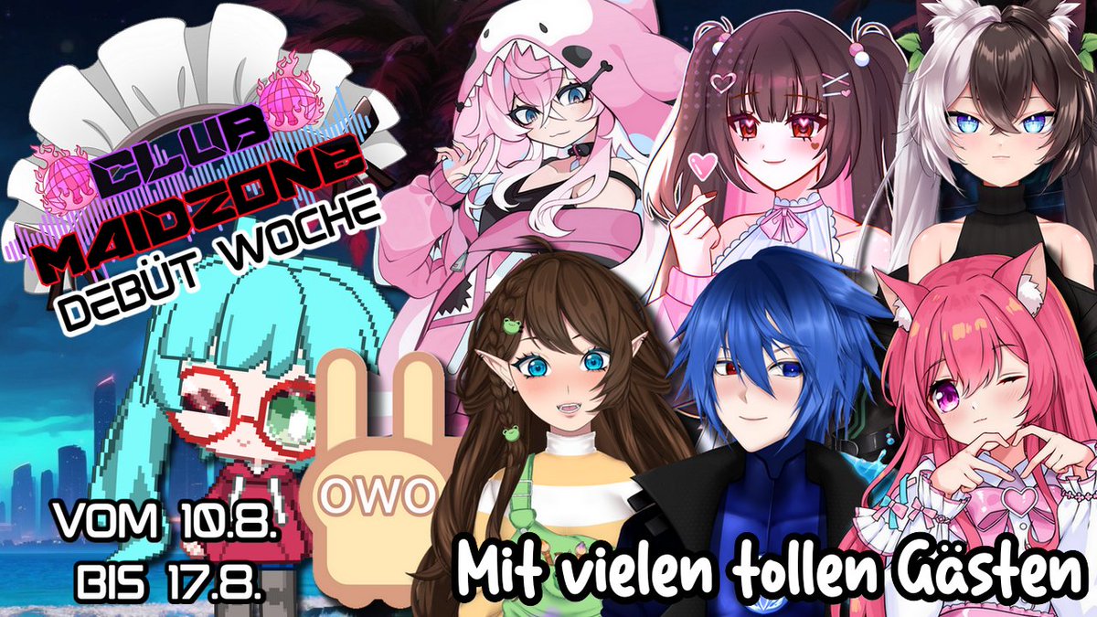 🌸 𝒩𝒶𝓃𝒾𝒩𝒶𝑔𝒾 🏳️⚧️ | Maid Café Nyagi 🍰☕ (@naninagichu) on Twitter photo Für die Debüt Woche von <a href="/club_maid_zone/">Club MaidZone</a> haben wir tolle Gäste bei unseren Streams dabei.
Ein Herzlich Willkommen geht an:
<a href="/IsNameros/">Kuso</a>, <a href="/Nuggyart/">NUGGY ❀ PartnerPush 🌱🌻</a>, <a href="/ChibipowerVT/">🩷Chibipower🩷</a>, <a href="/YuuToujou/">Yuu Toujou | 🍫🌿 - Follow me on 🦋</a>, <a href="/LightEXE_TTV/">LightEXE 👾🖥️ .EXE VTuber</a>, <a href="/TapiYokaPNG/">TapiYoka</a>, <a href="/azunyuuuuuuu/">azunyu.moe 🏳️🌈📷</a> & <a href="/Sarakanii/">Sarakani</a> 🤗
Vielen Dank, dass ihr uns unterstützt ❤️ Für die Debüt Woche von <a href="/club_maid_zone/">Club MaidZone</a> haben wir tolle Gäste bei unseren Streams dabei.
Ein Herzlich Willkommen geht an:
<a href="/IsNameros/">Kuso</a>, <a href="/Nuggyart/">NUGGY ❀ PartnerPush 🌱🌻</a>, <a href="/ChibipowerVT/">🩷Chibipower🩷</a>, <a href="/YuuToujou/">Yuu Toujou | 🍫🌿 - Follow me on 🦋</a>, <a href="/LightEXE_TTV/">LightEXE 👾🖥️ .EXE VTuber</a>, <a href="/TapiYokaPNG/">TapiYoka</a>, <a href="/azunyuuuuuuu/">azunyu.moe 🏳️🌈📷</a> & <a href="/Sarakanii/">Sarakani</a> 🤗
Vielen Dank, dass ihr uns unterstützt ❤️
