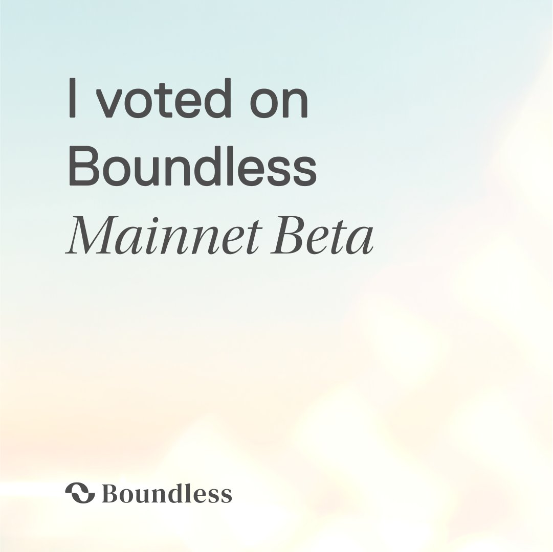 if you didn't vote on Boundless Mainnet Beta, are you even zk aligned?