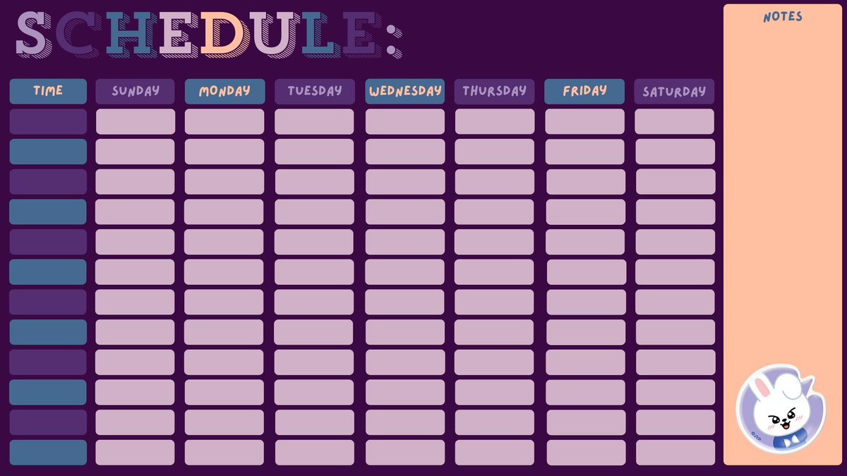 RainyCosmos_'s tweet photo. Skzoo schedule templates!!

Some of the color combos might be weird but I first used them for notes and I wanted to use them again

#straykids #karma https://t.co/YrYHpqdeVM