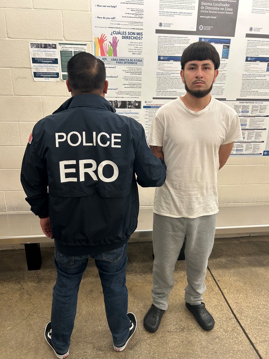 EROSanDiego's tweet image. ICE San Diego arrested Carlos Cisneros, 25, a Mexican national with a criminal history including illegal entry, illegal reentry, and DUI. Enough is enough-repeat offenders like this are a threat to public safety and don’t belong in our communities.